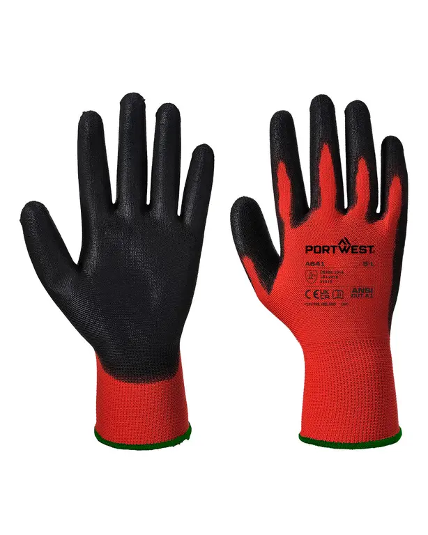 Rote PU-Handschuh