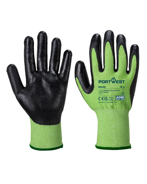 GreenCut Nitril Schaum Schnittschutz Handschuh D