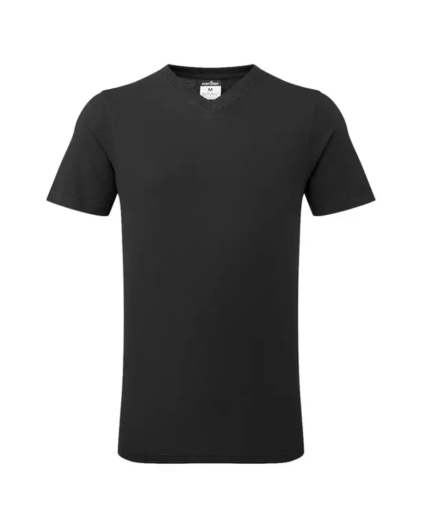 Baumwoll-T-Shirt mit V-Ausschnitt