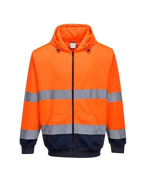 Bicolor Hi-Vis Zip Hoodie