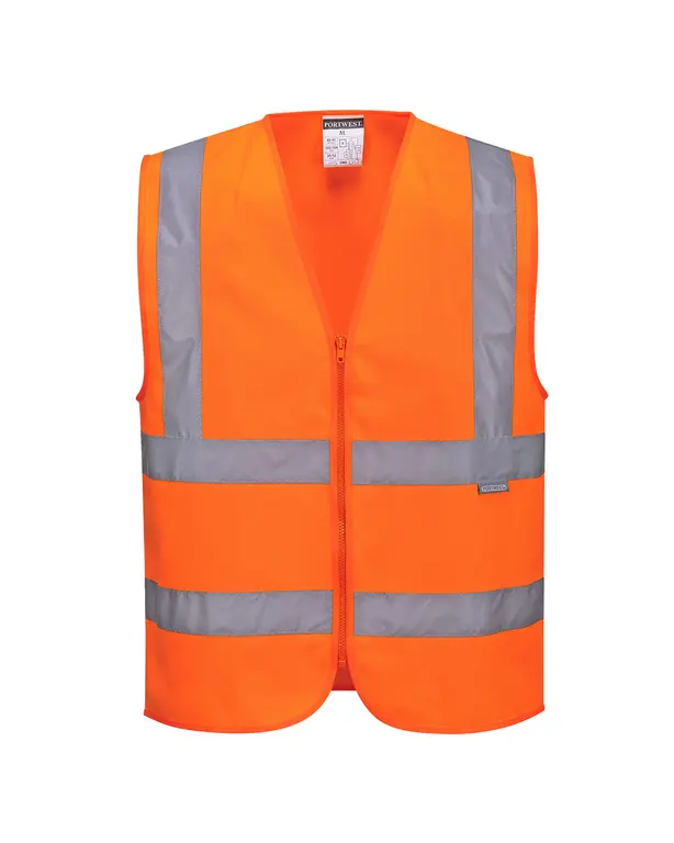 Hi-Vis Weste mit Reißverschluss