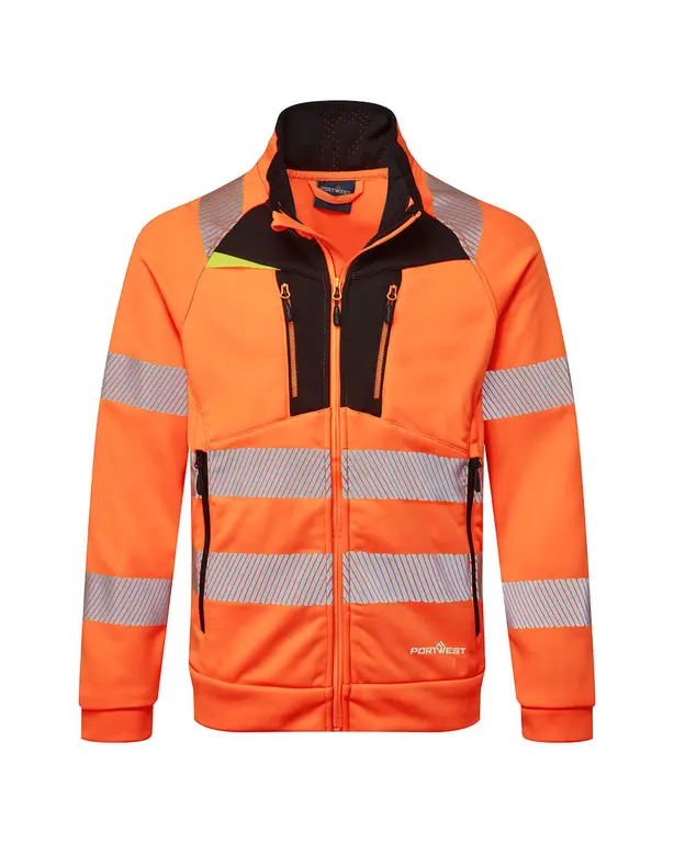 Reißverschluss Sweatshirt mit hohem Sichtbarkeit DX4 Hi-Vis