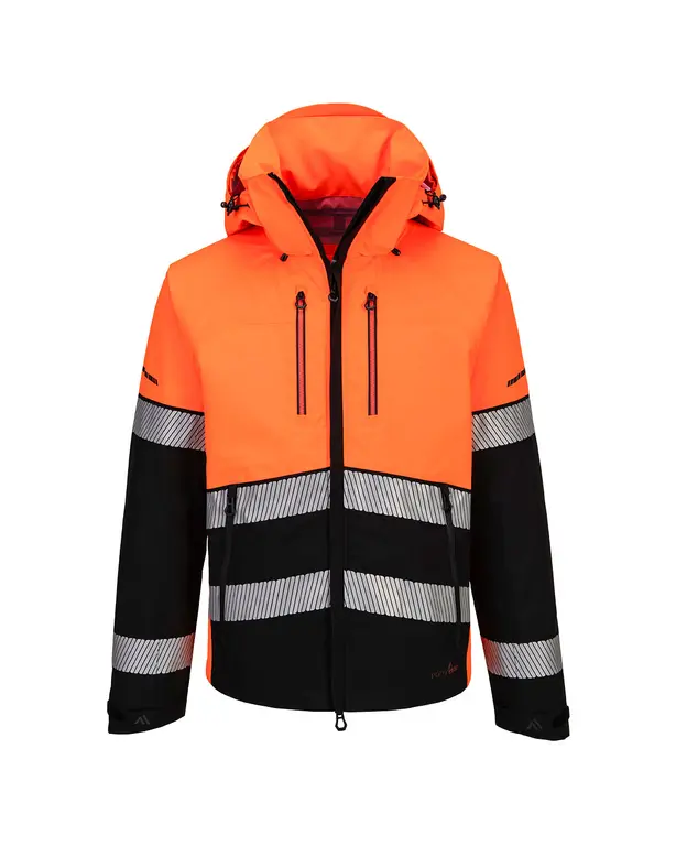 Wasserdichte atmungsaktive HV EV4 (3L) Jacke mit Kapuze