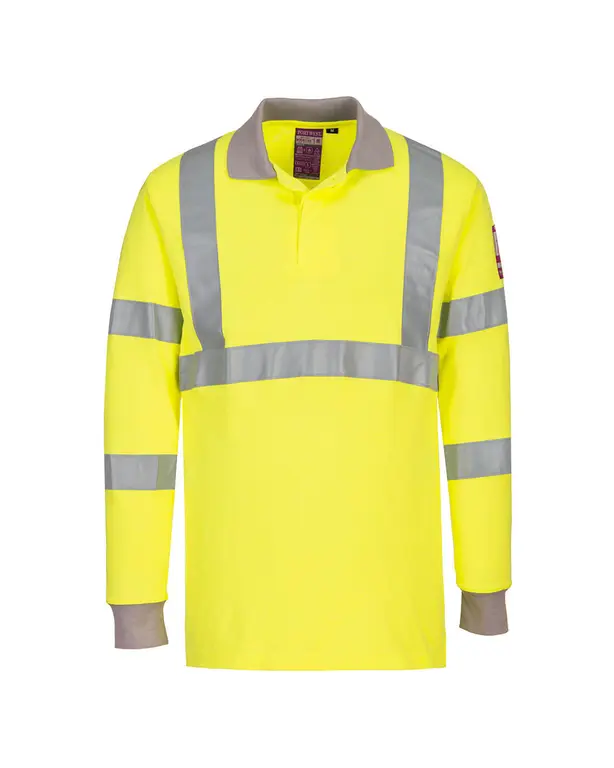 Polo mit langen Ärmeln FR antistatisch und HiVis