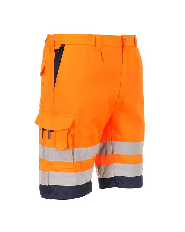Lichte poly-katoenen korte broek met hoge zichtbaarheid
