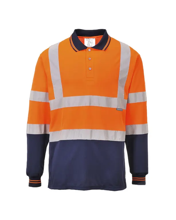 Bicolor Long Sleeve Polo
