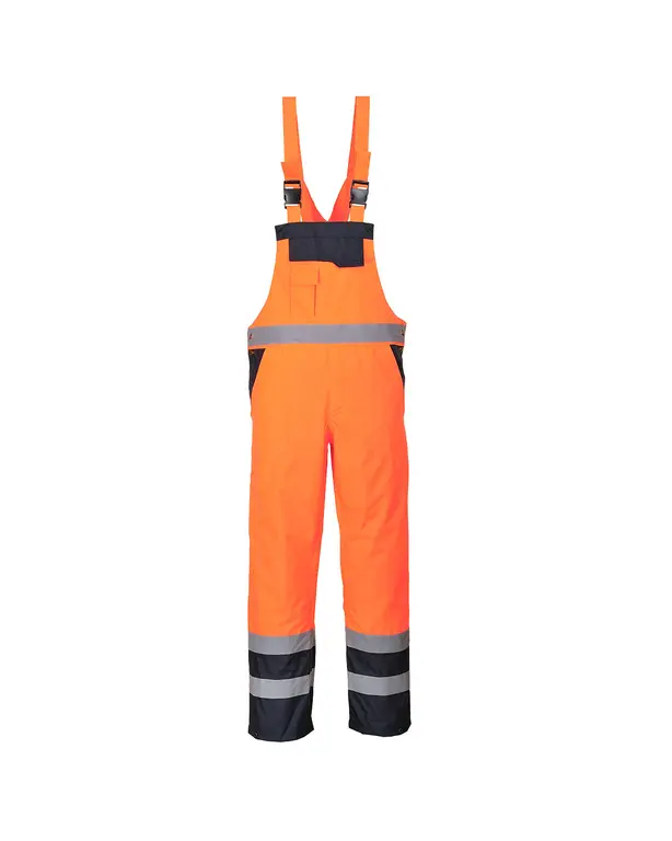 Bicolor gesteppte Latzhose