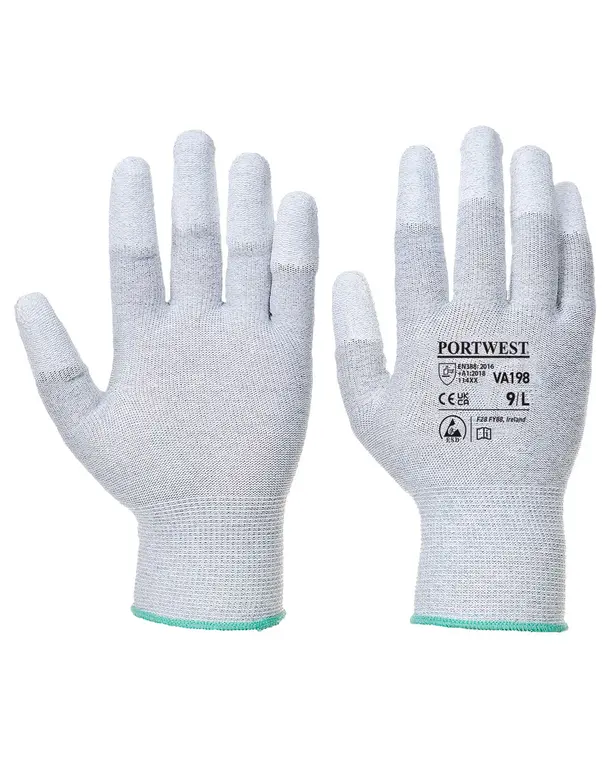 Vending Fingertip antistatische PU-beschichtete Handschuhe