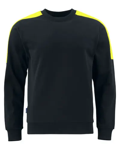 Sweatshirt mit Rundhalsausschnitt und fluoreszierenden Streifen
