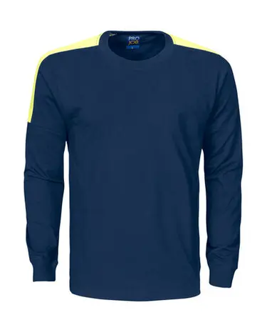 T-SHIRT MIT LANGEN ÄRMELN FLUORESZIERENDE BÄNDER