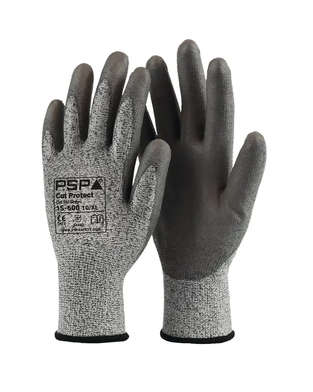 Cut Protect Cut D PU Grey Work Glove