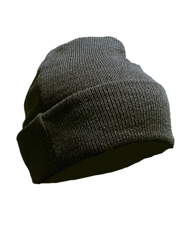 Joppermütze Acryl Fein gestrickt schwarz