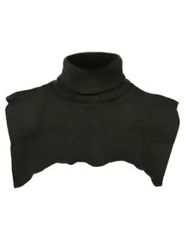 Collar with back and chest flap in black acrylic