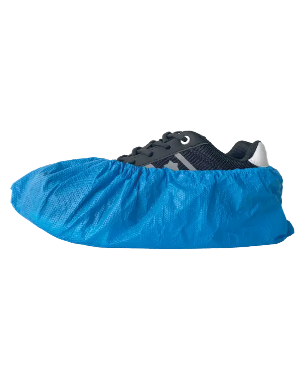 Einweg-Überschuhe PE blau 130 mu