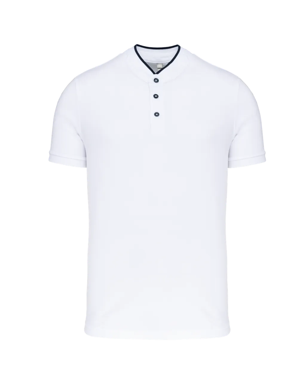Polo mit Mao-Kragen und kurzen Ärmeln