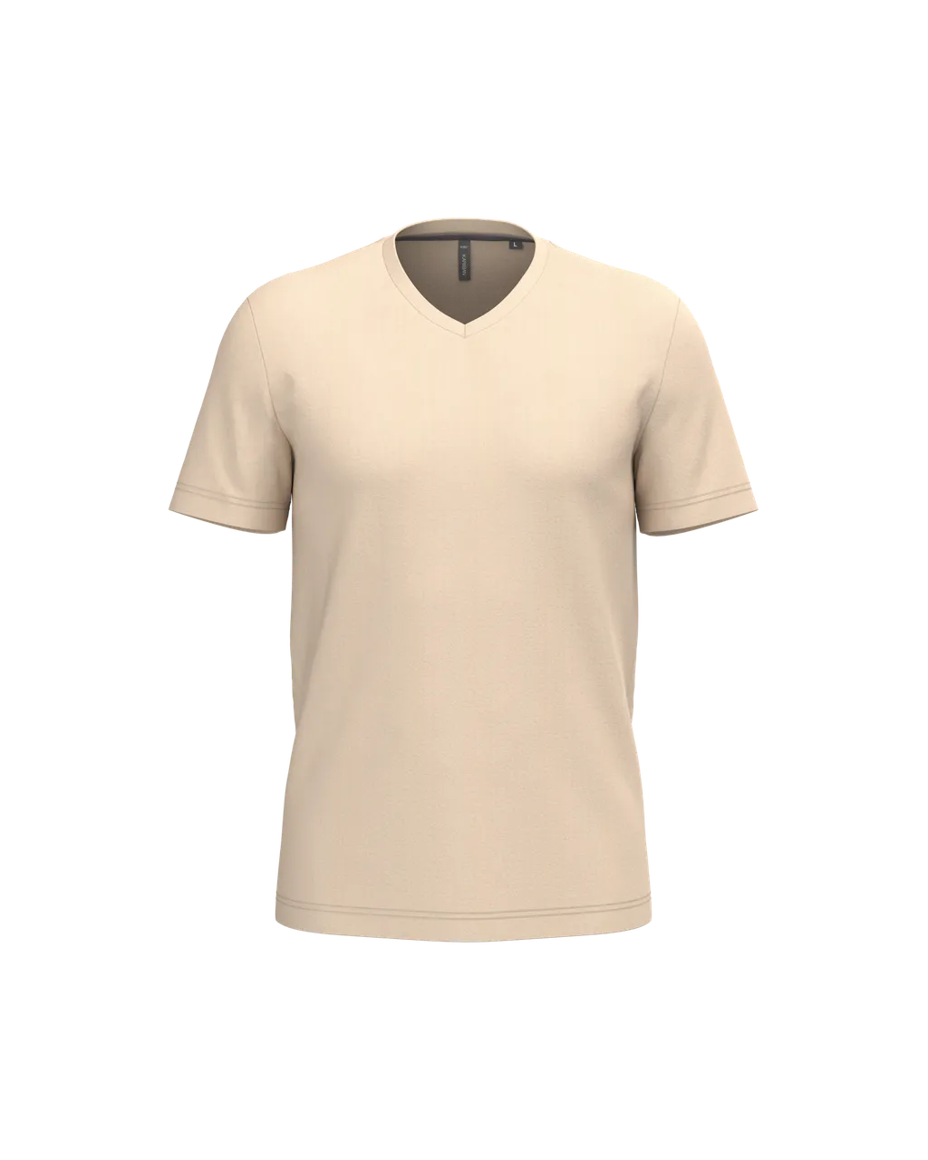T-shirt met V-hals en korte mouwen
