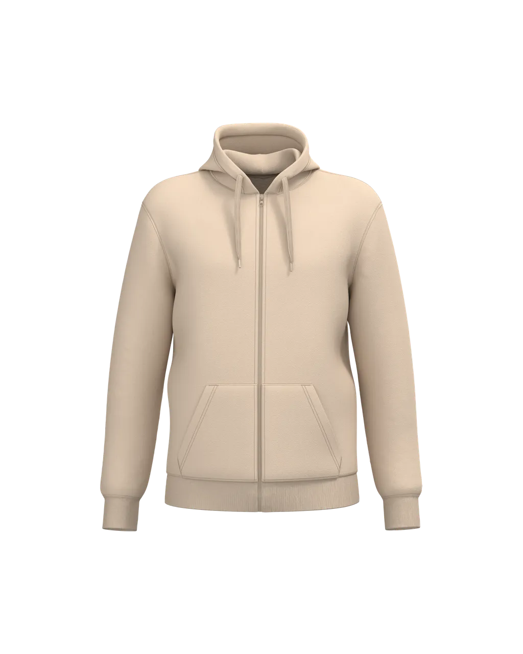 Recycelter Kapuzenpullover mit Reißverschluss