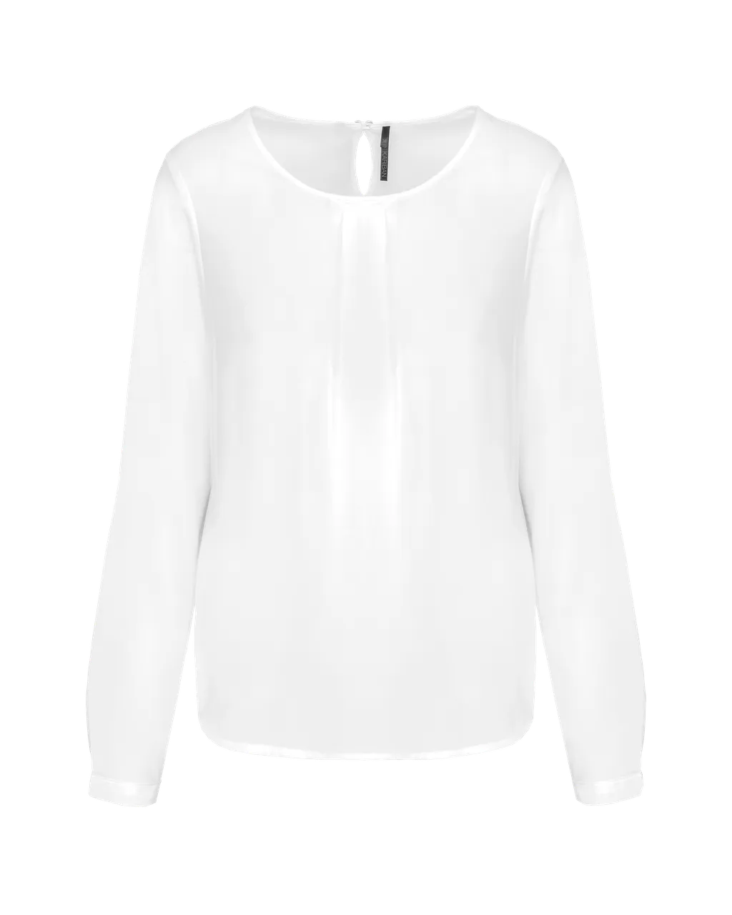Crepe blouse with long sleeves