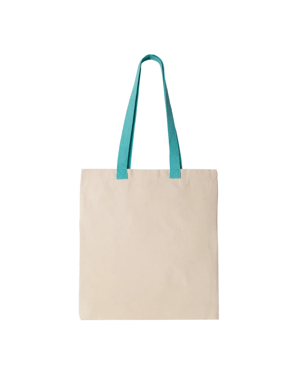 Flacher Einkaufstasche aus Canvas mit kontrastierenden Griffen