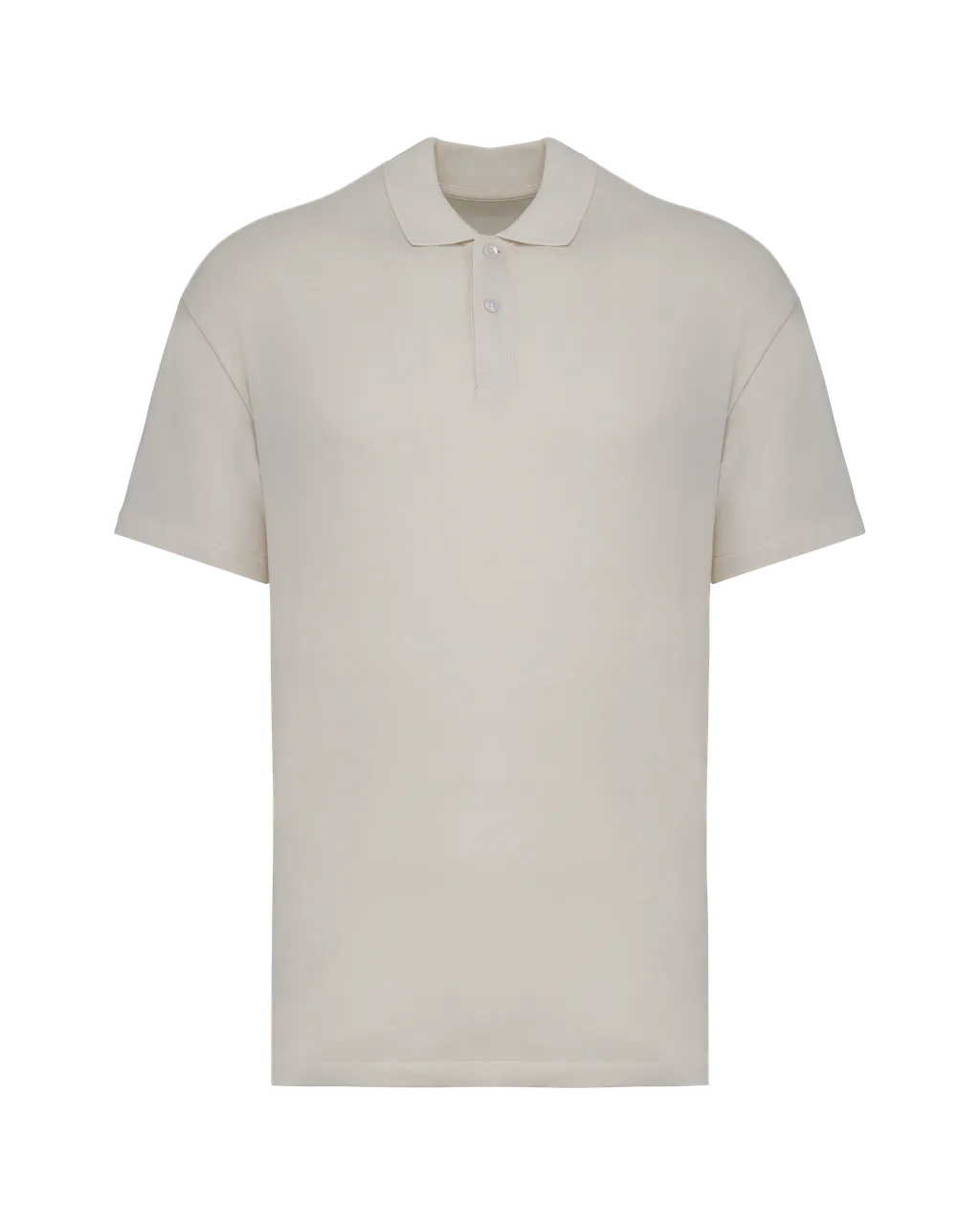 Eco-friendly Piqué Polo with Dropped Shoulders