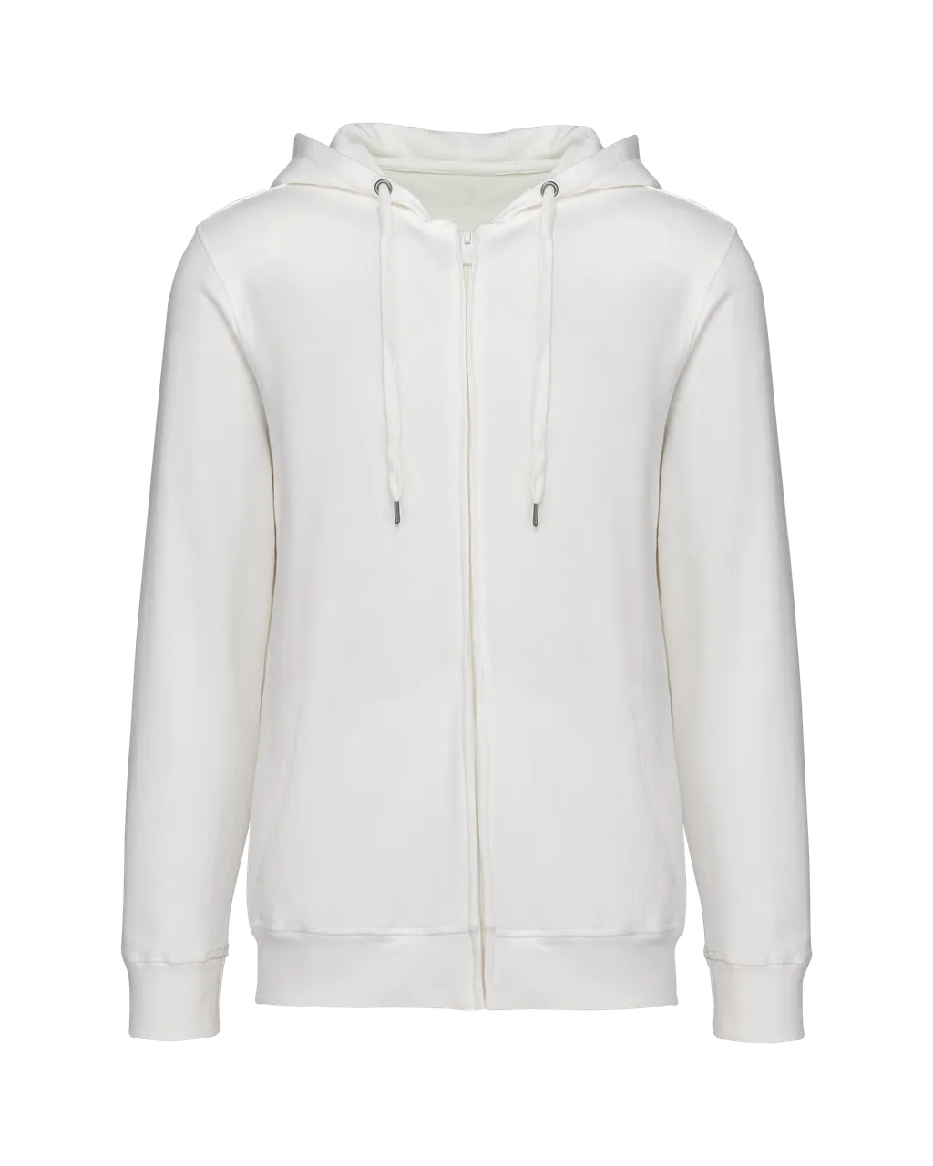 Ökologisches Hoodie Sweatshirt mit Reißverschluss French Terry