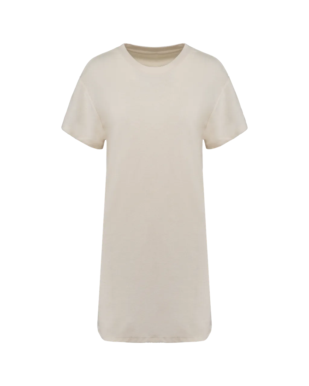 T-Shirt Kleid aus umweltfreundlichem Material mit fallenden Schultern