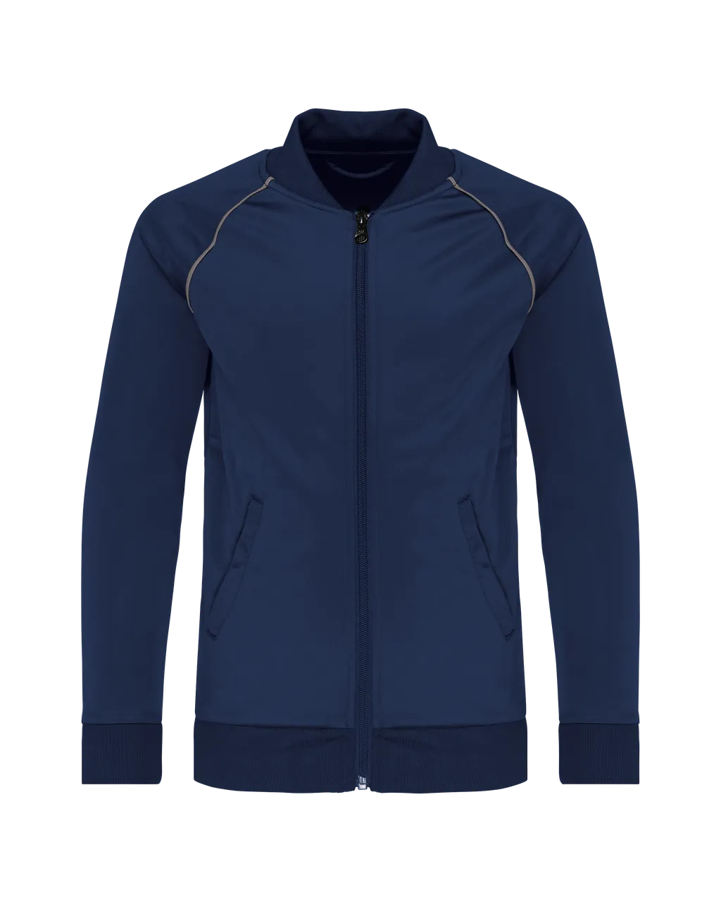 Zip Sweatshirt mit Kontrastbesatz
