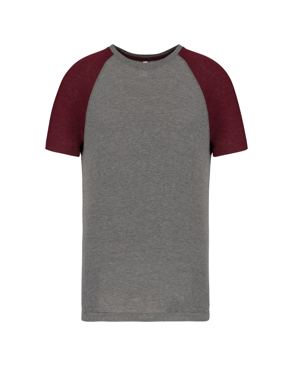 Two-tone sport triblend t-shirt with short sleeves