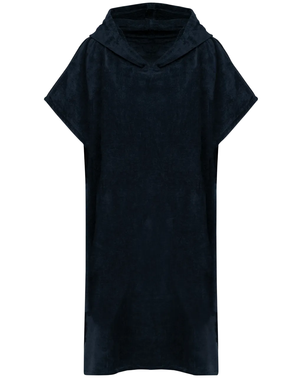 Poncho met capuchon van badstof