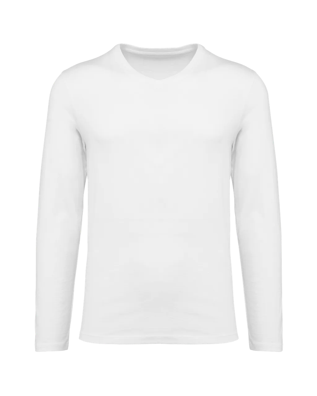 Supima® T-shirt met V-hals en lange mouwen