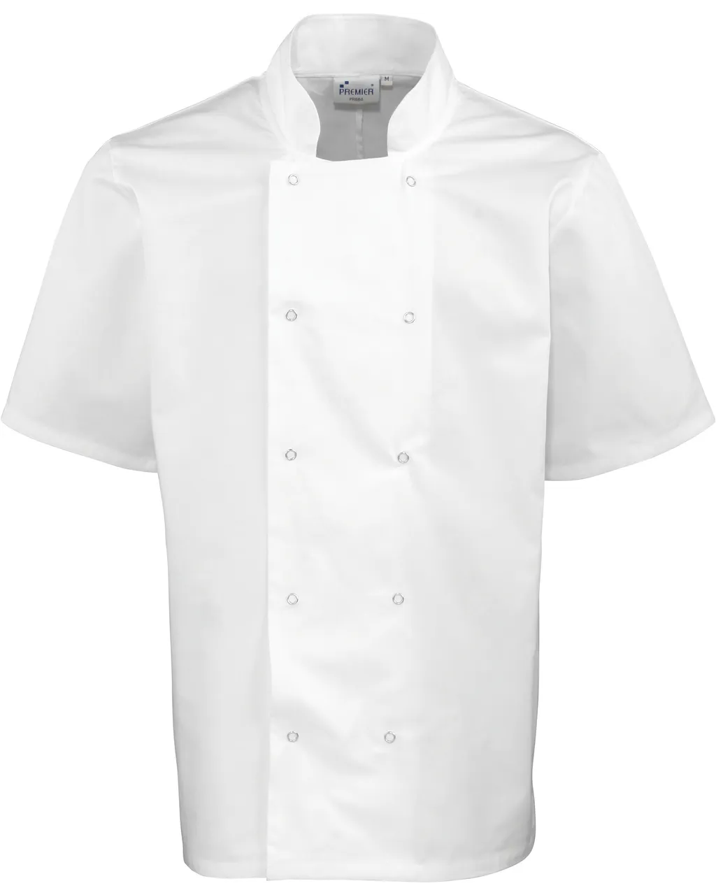 Veste de cuisine manches courtes à boutons pression