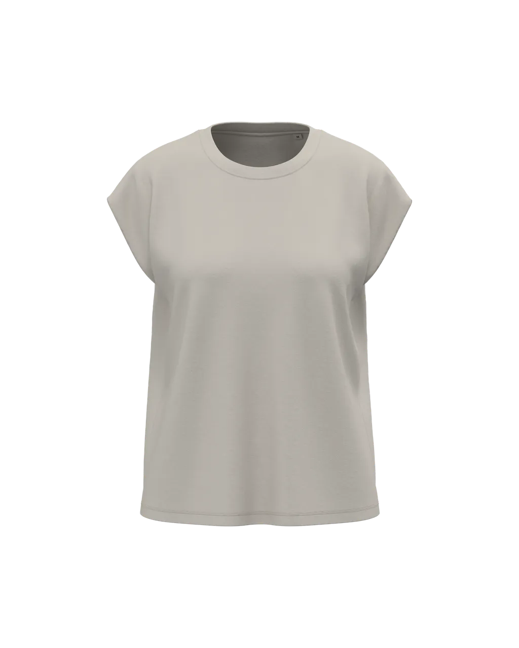 Ökologisches ärmelloses T-Shirt mit Schulterpolstern
