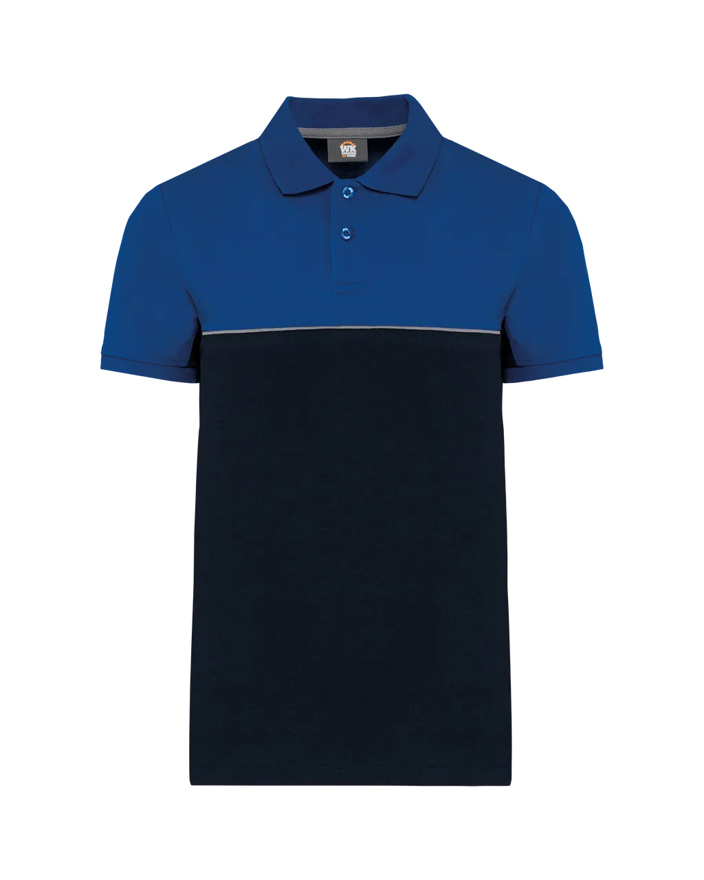 Two-tone eco-friendly polo with short sleeves