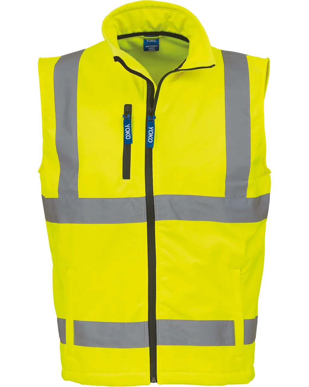 Bodywarmer Softshell hohe Sichtbarkeit
