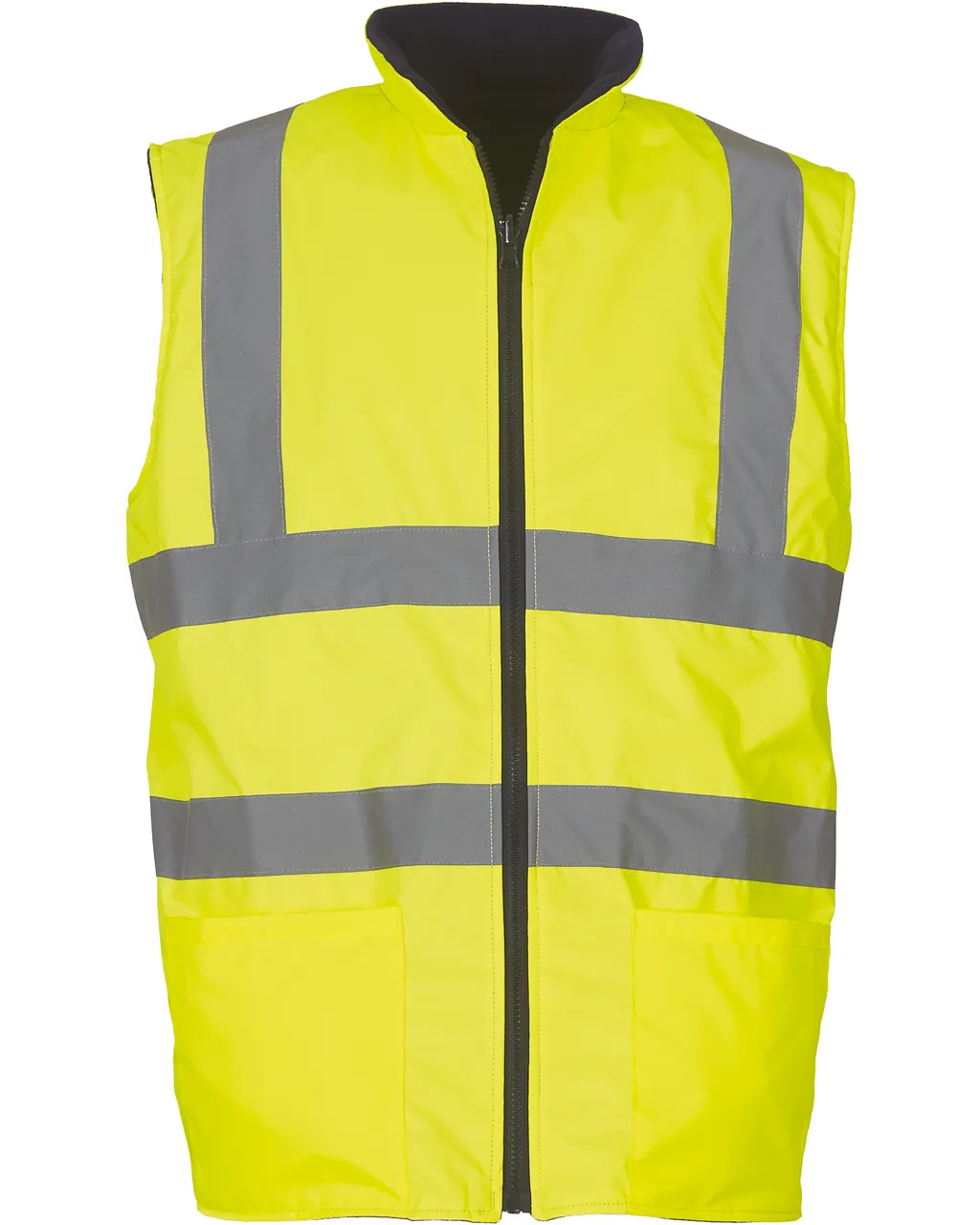 Reversible high visibility bodywarmer