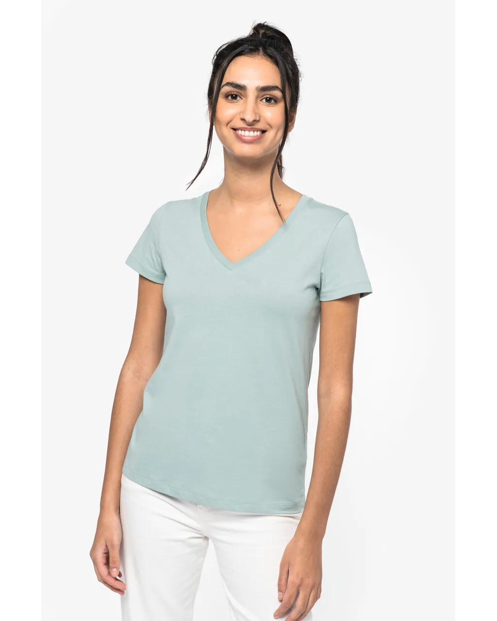 Ecoresponsibles T-Shirt mit V-Ausschnitt