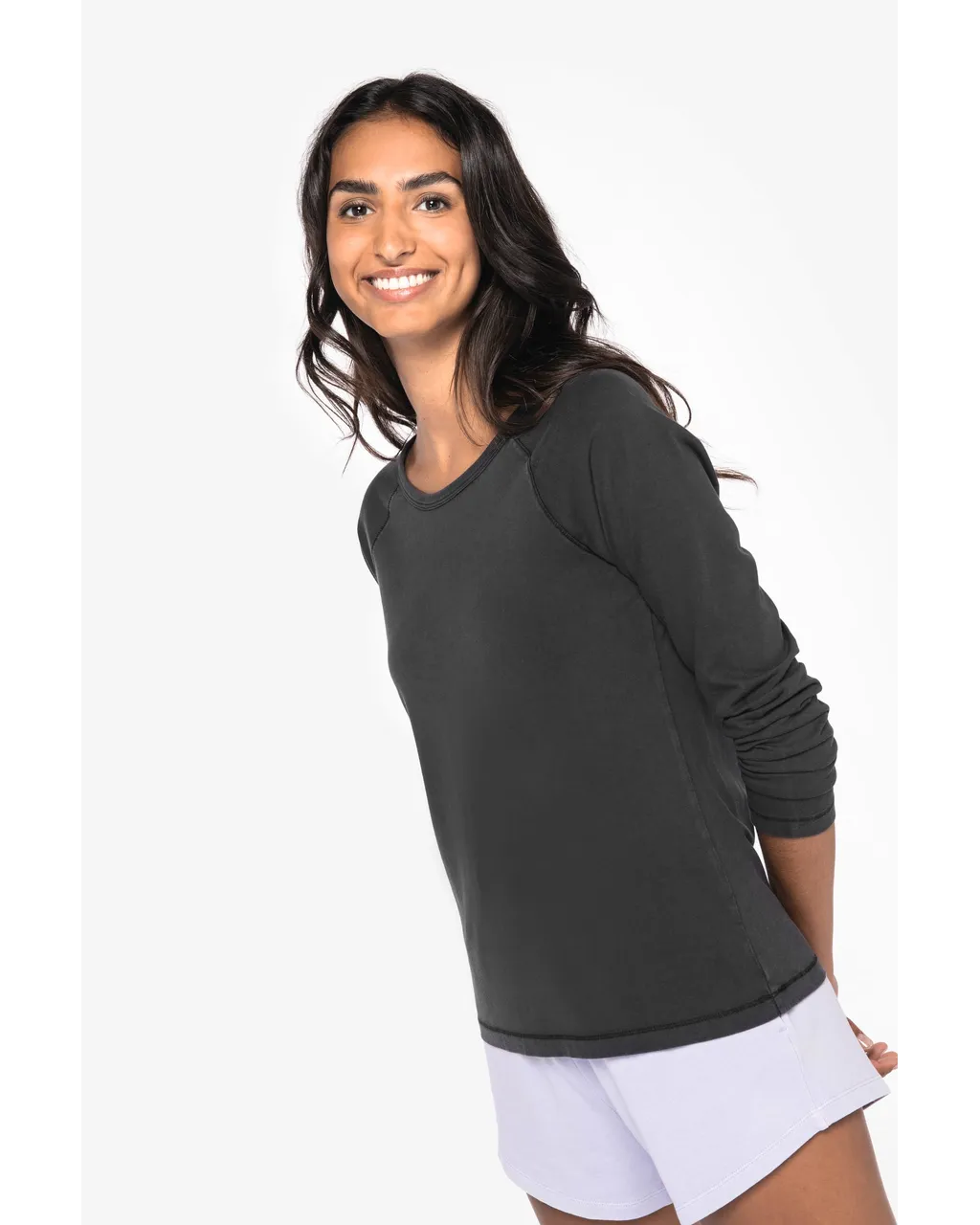 Eco-friendly long sleeve raglan T-shirt