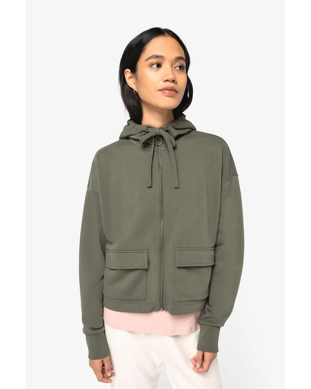 Ecoresponsabler Hoodie mit Reißverschluss French Terry