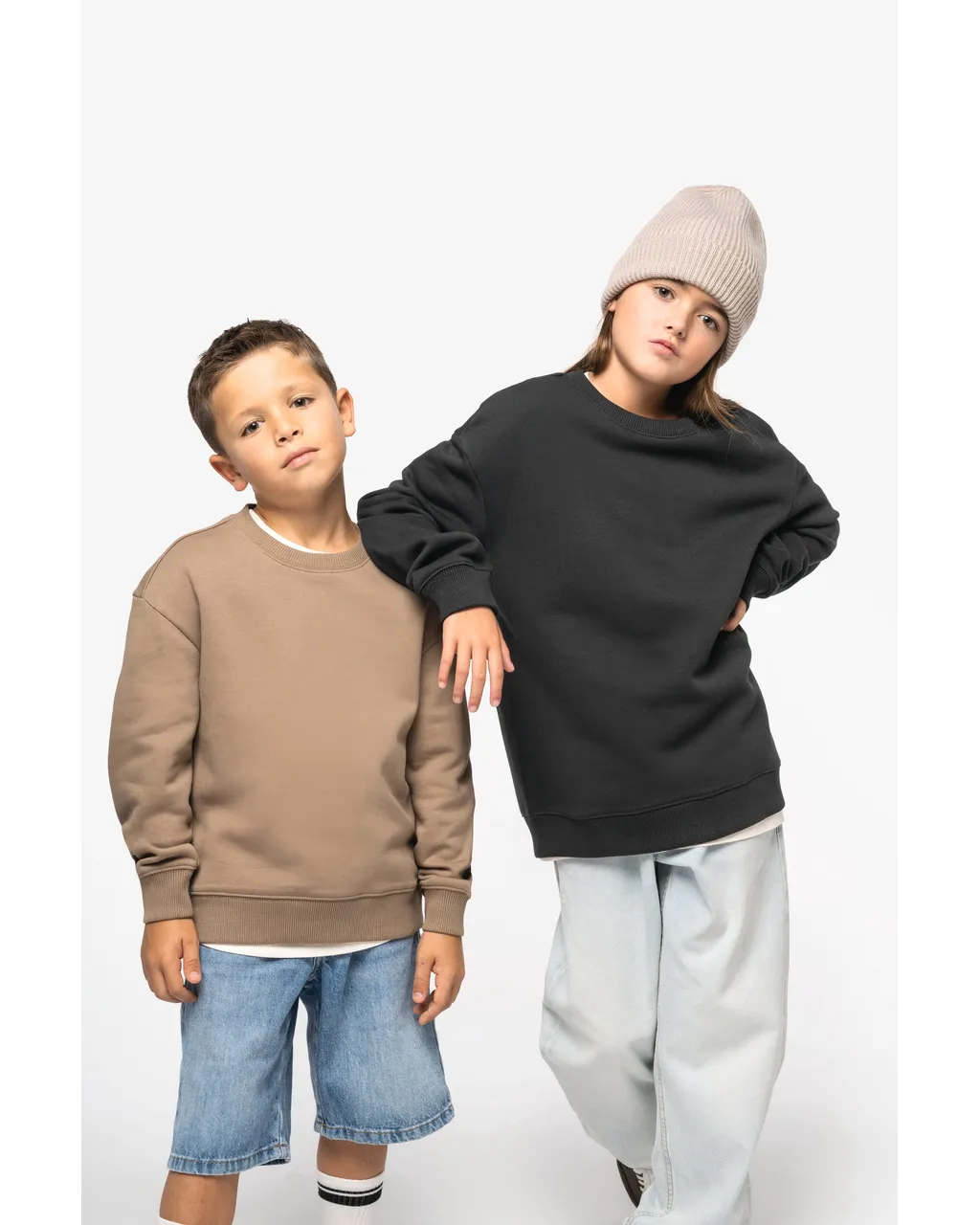 Nachhaltiger Oversize-Sweatshirt mit Rundhalsausschnitt