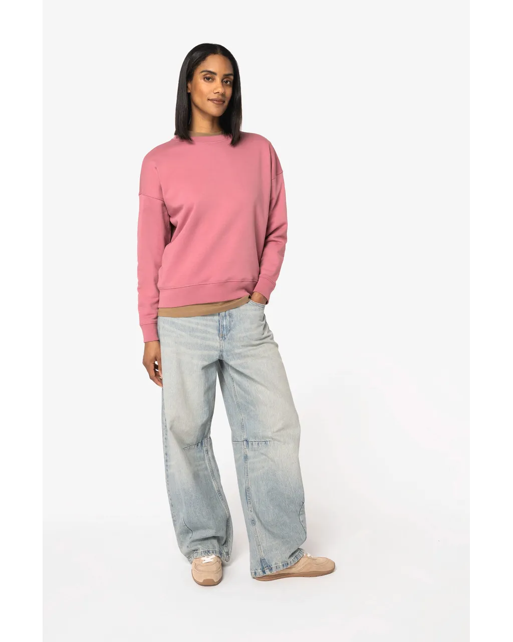 Ökologisches Sweatshirt mit Rundhalsausschnitt