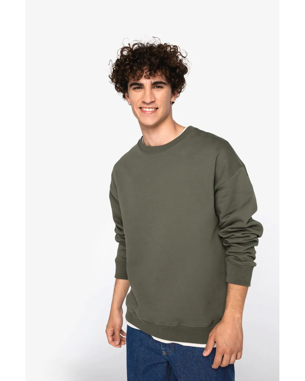 Oversize Sweatshirt aus Bio-Baumwolle mit Rundhalsausschnitt