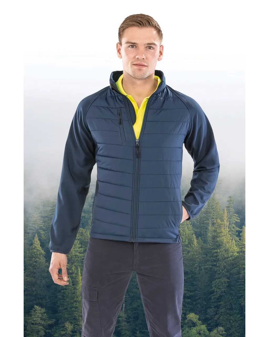 Veste softshell rembourrée black compass recyclée
