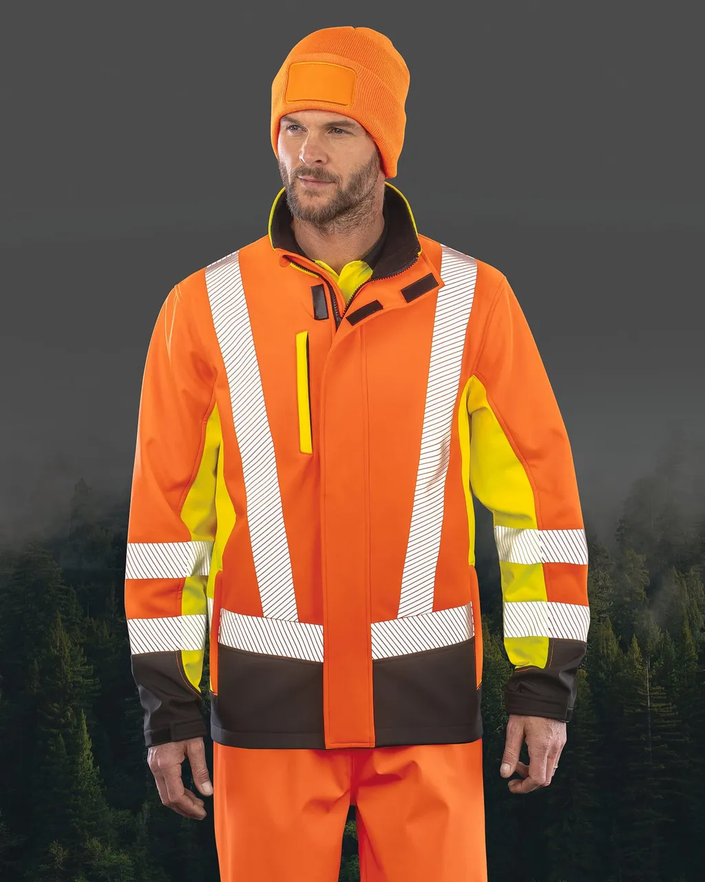 Recycled 3-Layer Safety Softshell Jacket