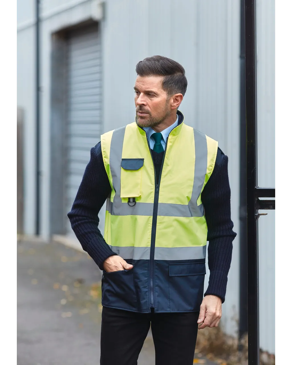 Bodywarmer met hoge zichtbaarheid