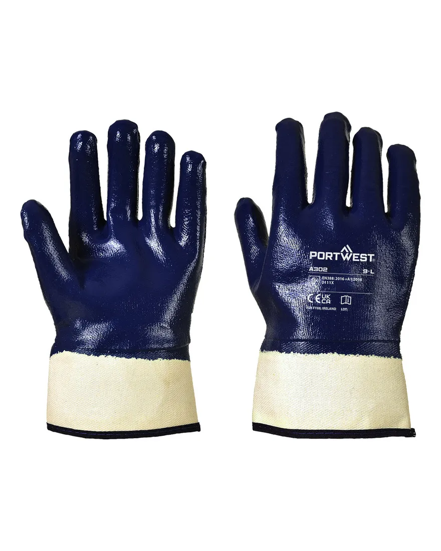 Fully Coated Nitrile Glove with Cuff