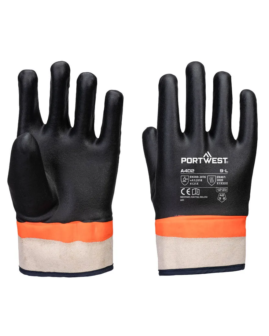 PVC Grip Sandy Double Coated Glove