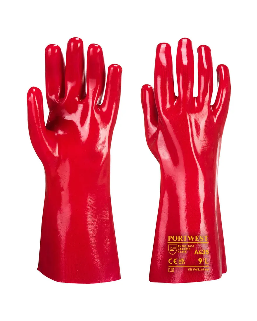Red PVC Gloves