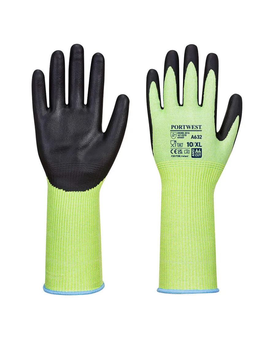 Gant anti-coupure D poignet long mousse nitrile