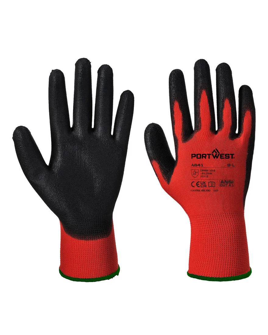Red PU Glove