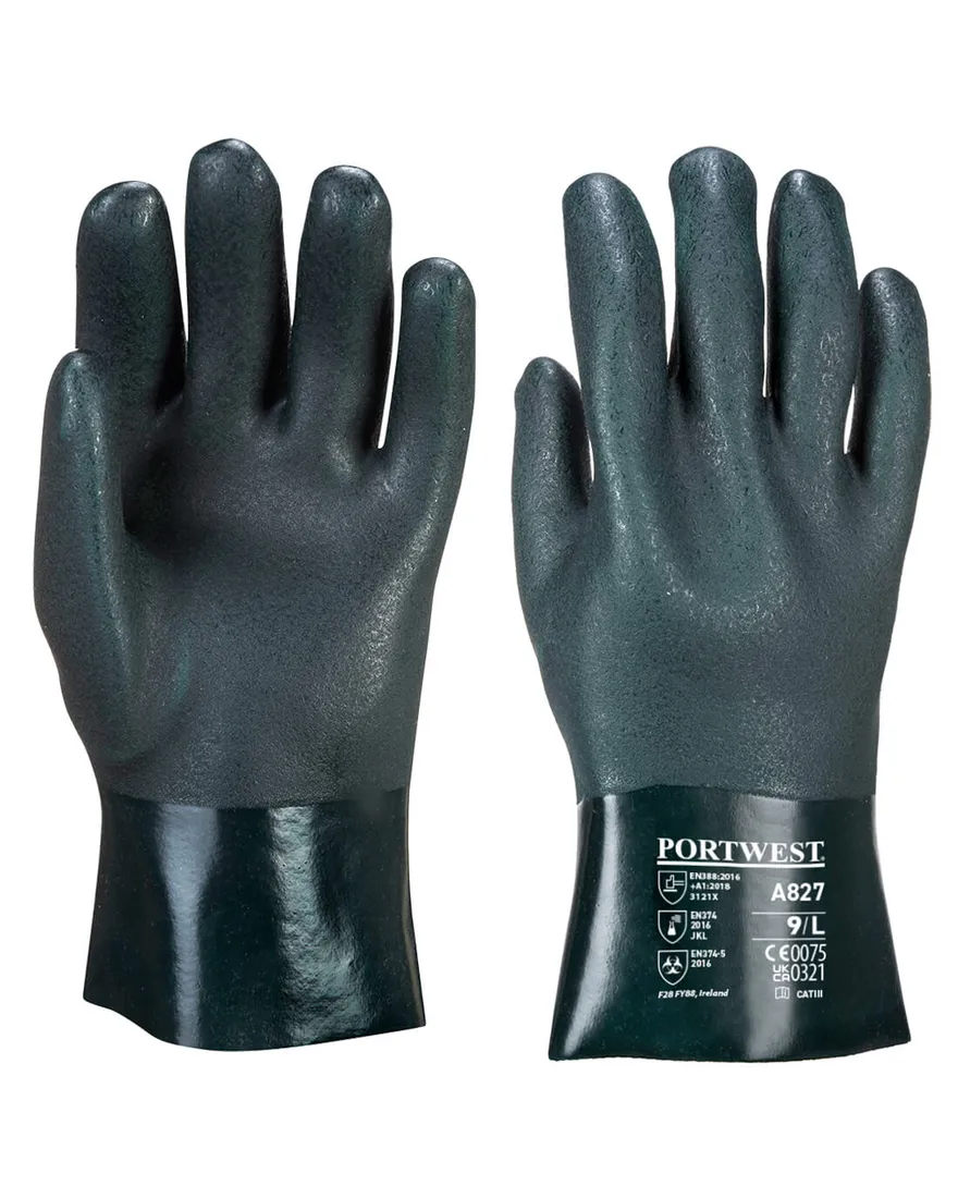 PVC-Handschuh 27cm doppelt getaucht